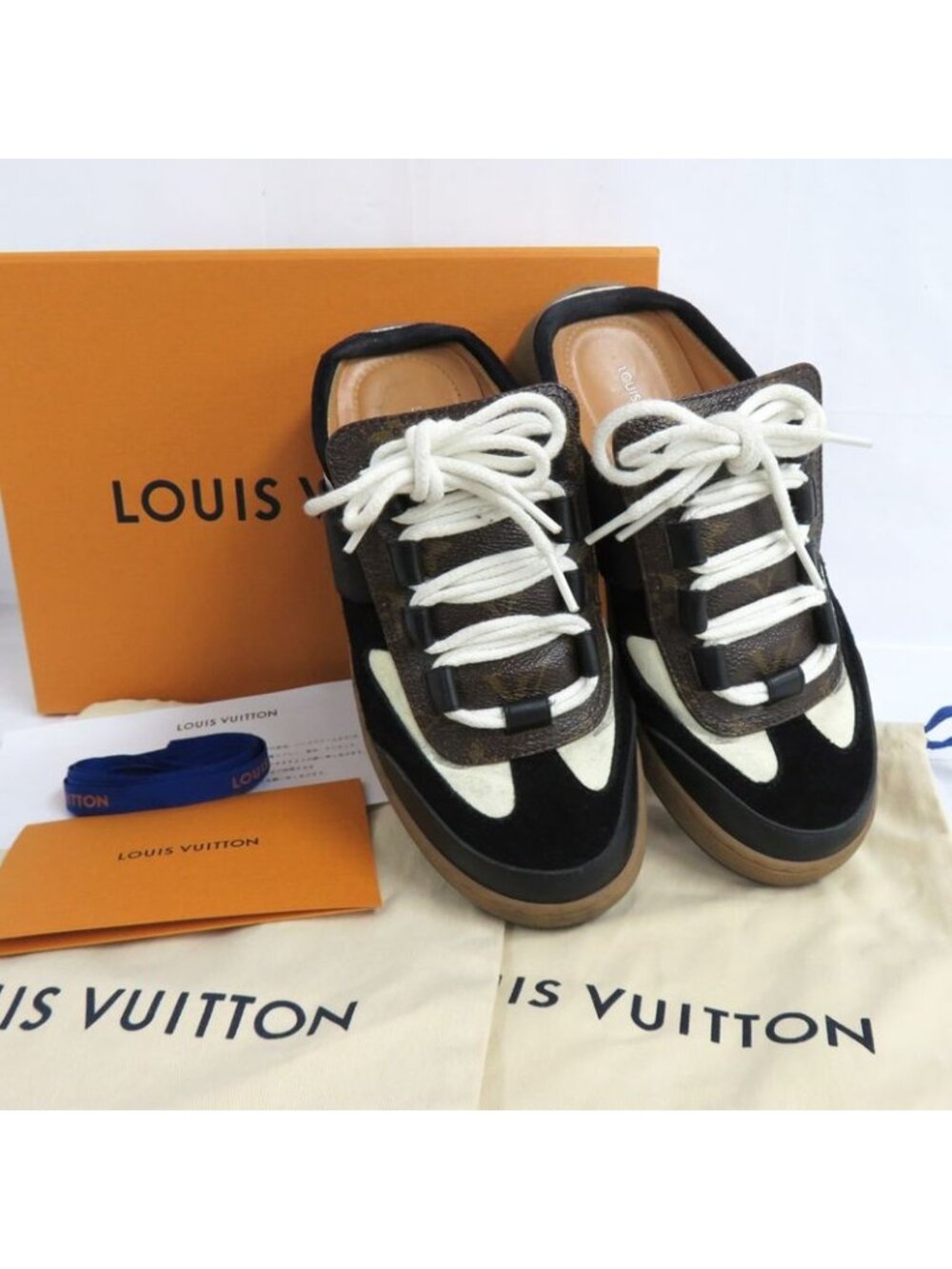 Louis Vuitton Ruth Line Sneakers 1 Abvq8 Monogram 37.5 Noir Black - Picture 10 of 10